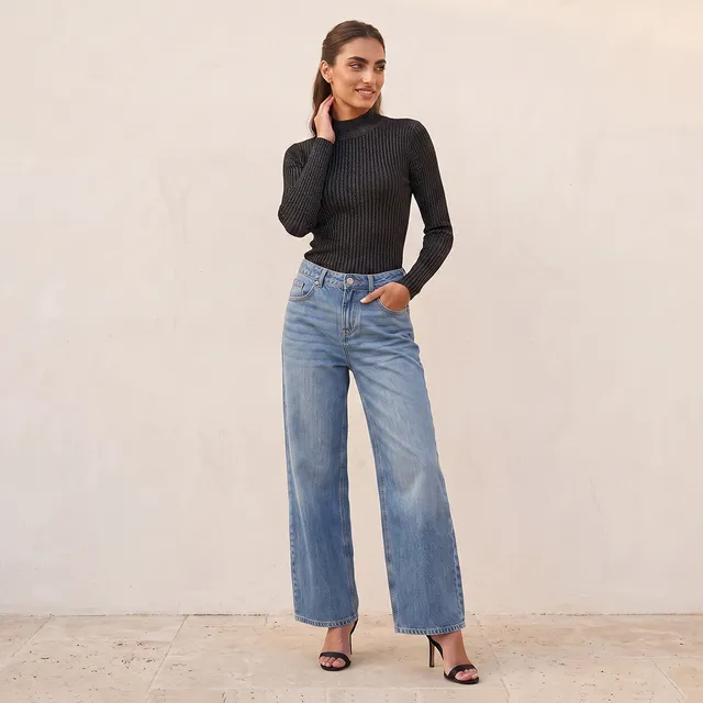 Iconic Textured High Neck Sweater – image 6
