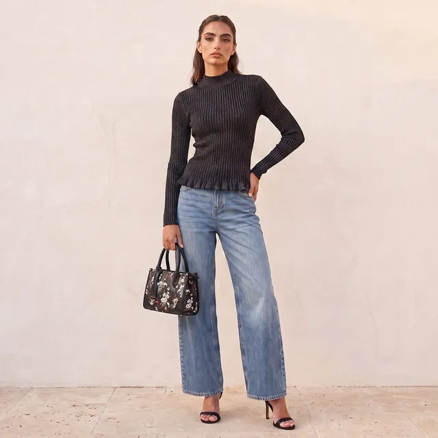 Iconic Textured High Neck Sweater – image 4