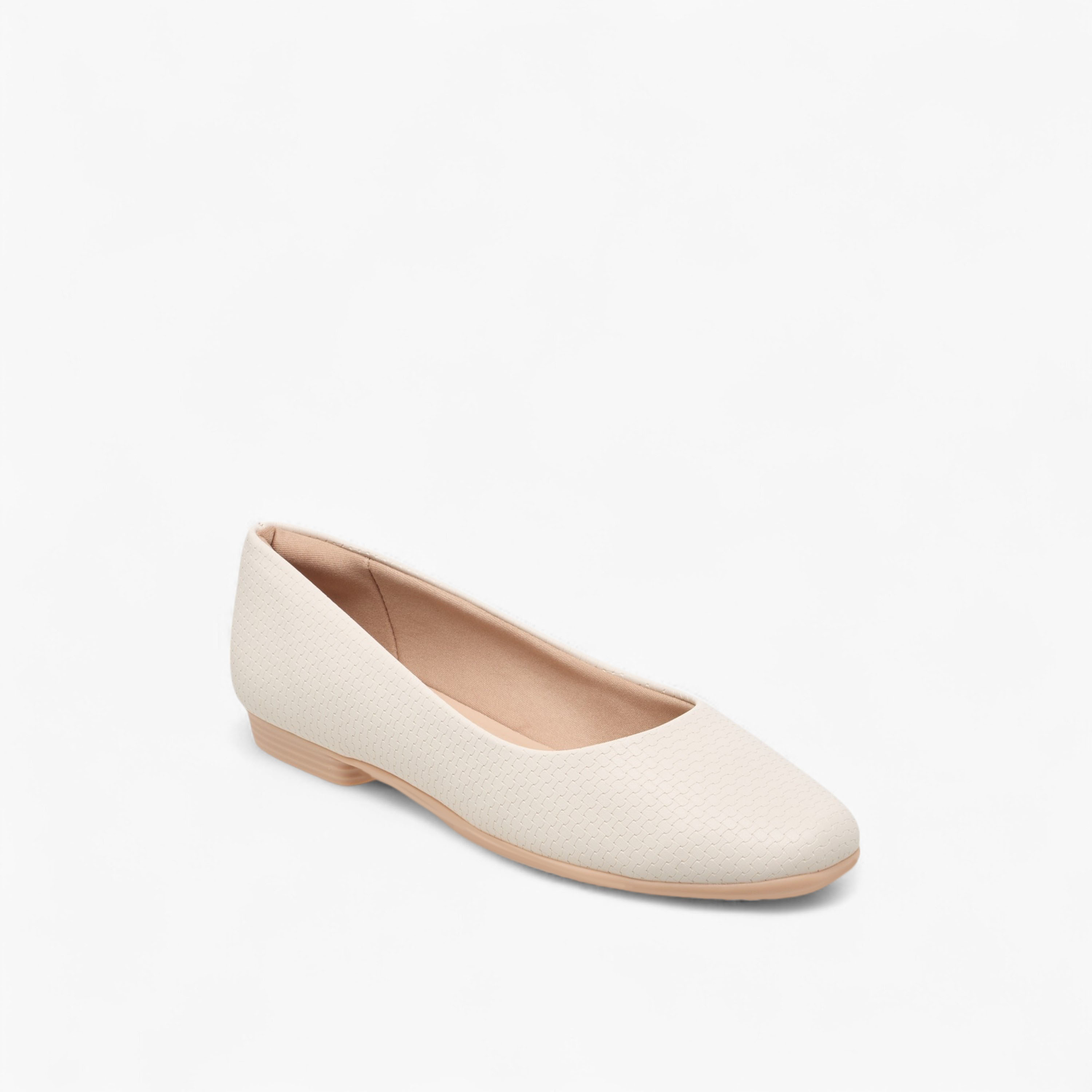 Piccadilly Textured Slip-On Ballerina Shoes