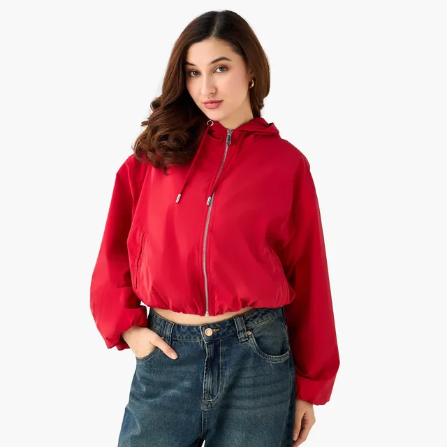 Lee Cooper Cropped Veronica Jacket with Hood