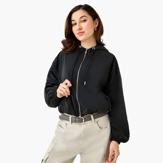 Lee Cooper Cropped Veronica Jacket with Hood