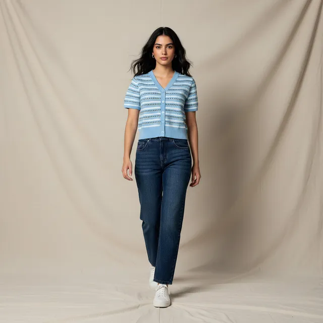 Lee Cooper Regular Fit Cardigan with Stripes – image 2