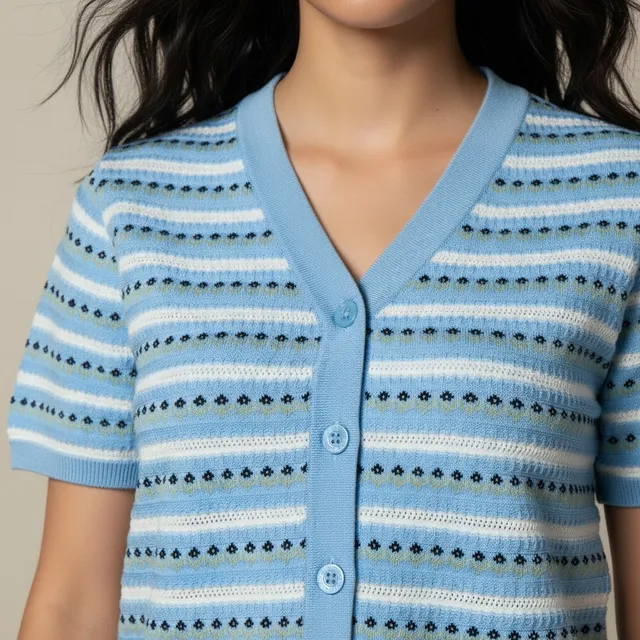 Lee Cooper Regular Fit Cardigan with Stripes – image 4