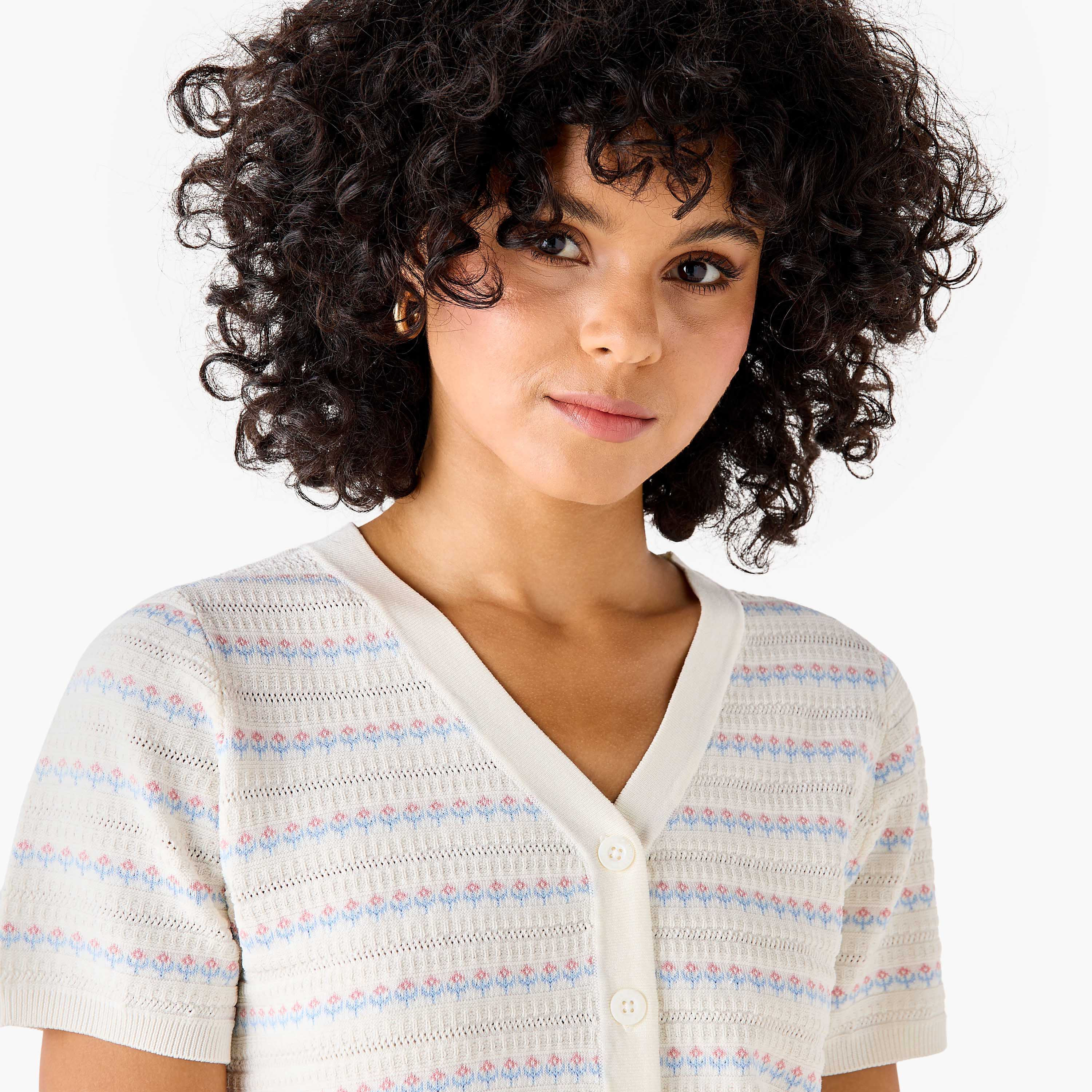 Lee Cooper Regular Fit Cardigan with Stripes