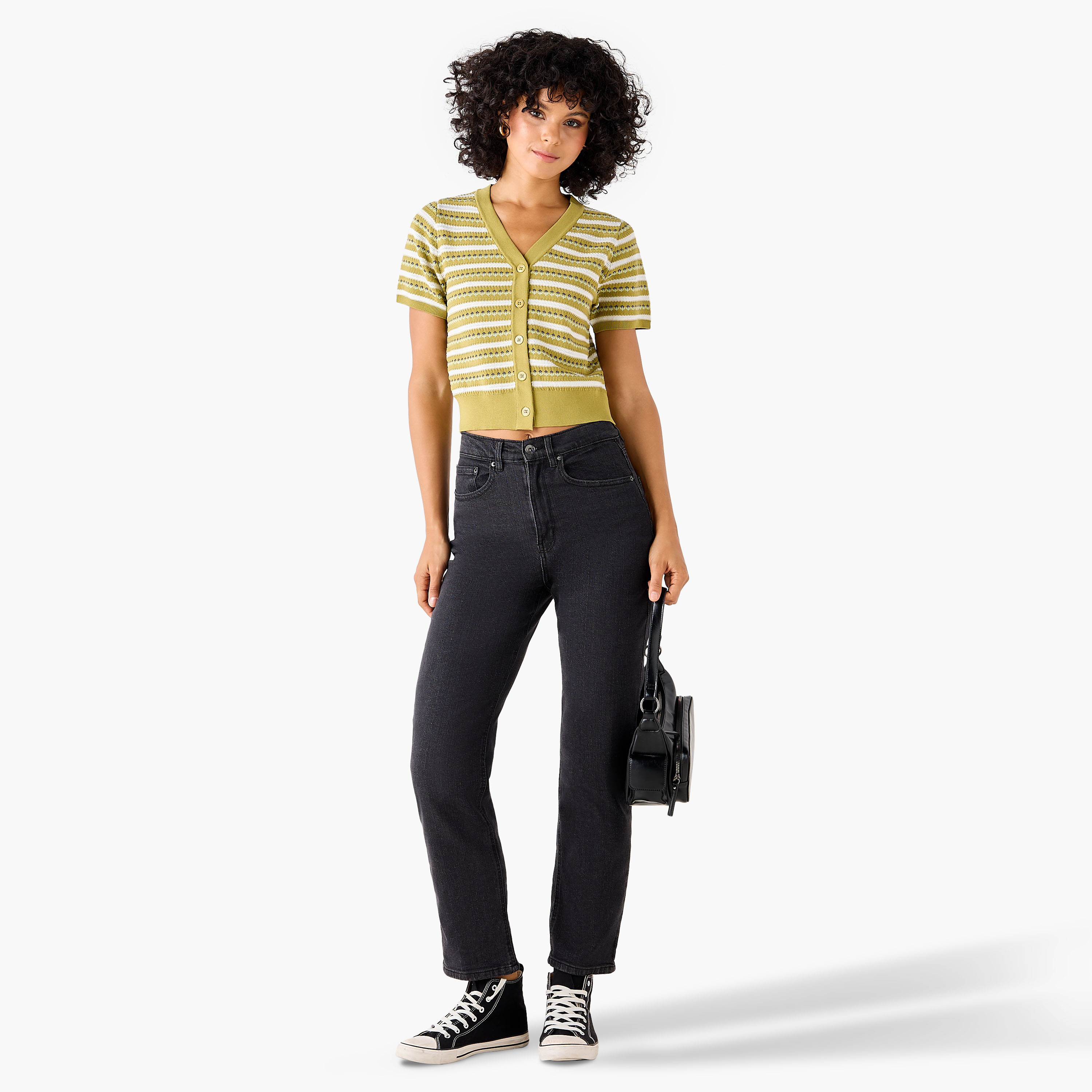 Lee Cooper Regular Fit Cardigan with Stripes