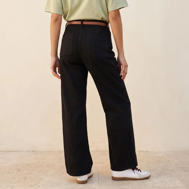 Lee Cooper Wide Leg Belted Cotton Jeans – image 3