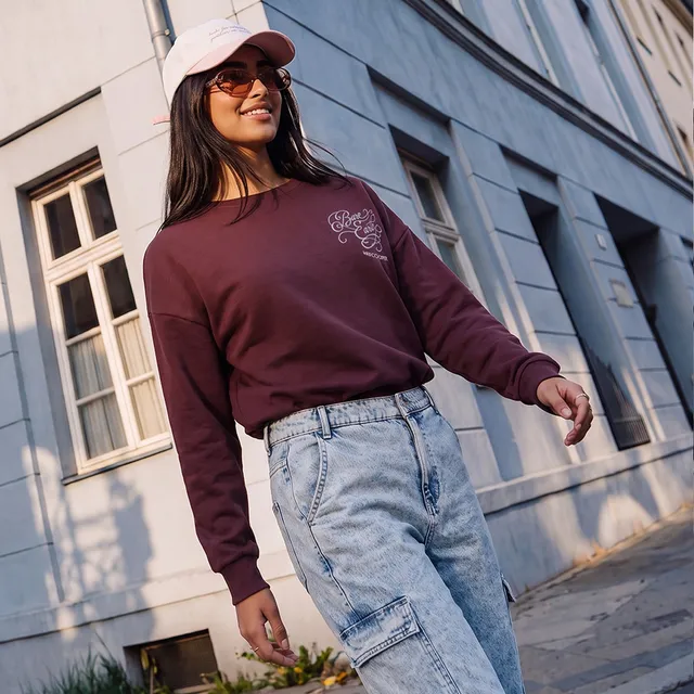 Lee Cooper Oversized Sweatshirt with Embroidery