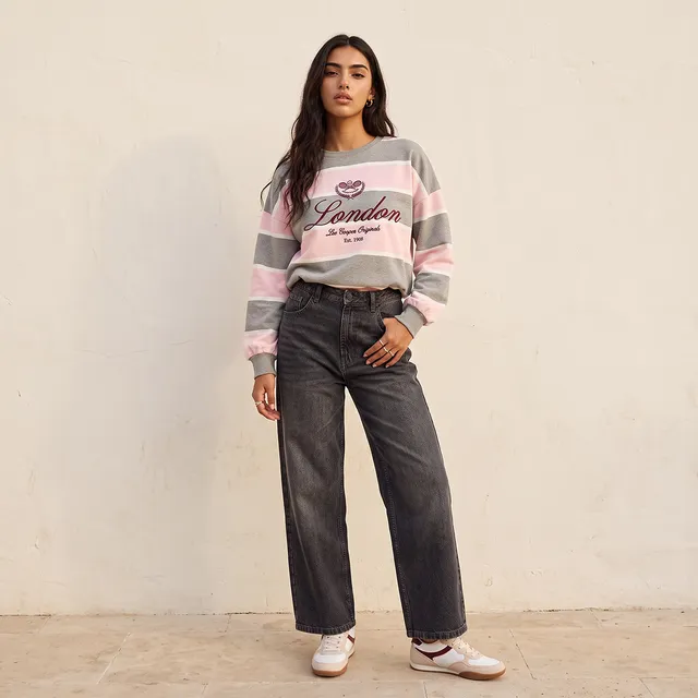 Lee Cooper Oversized Sweatshirt with Logo Print – image 3