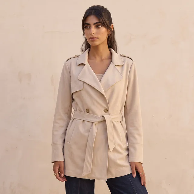 Lee Cooper Suede Trench Jacket with Belt – image 2