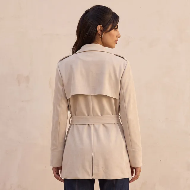 Lee Cooper Suede Trench Jacket with Belt – image 4