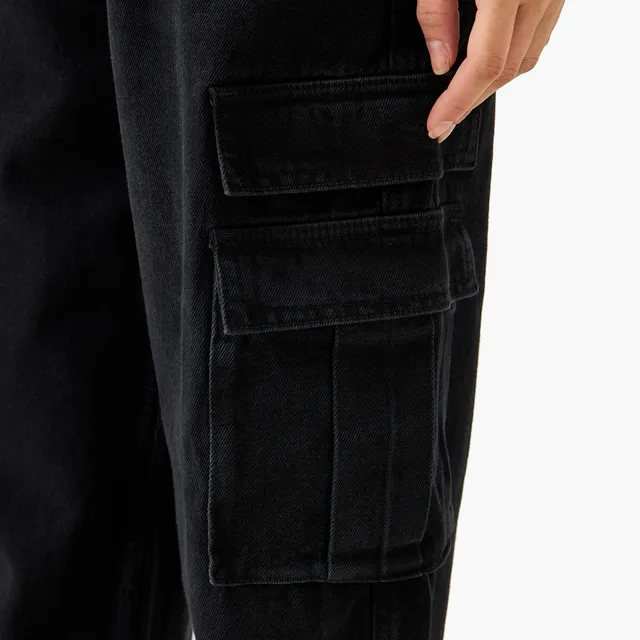 Cotton Cargo Wide Leg Jeans – image 5