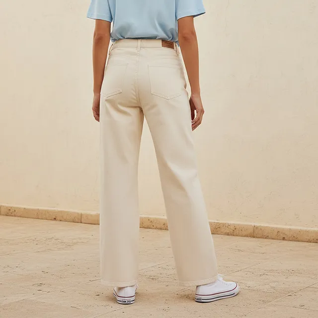 Barrel Fit Denim Jeans Ecru – image 4
