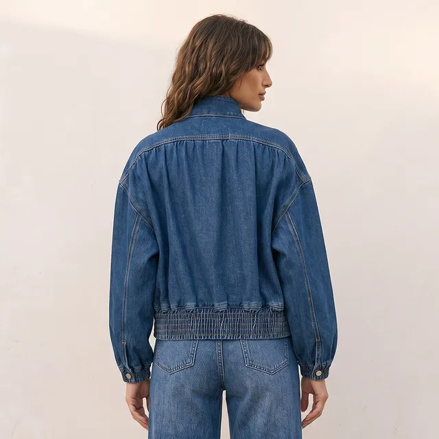 Splash Denim Regular Bomber Jacker with Flap Pockets – image 4