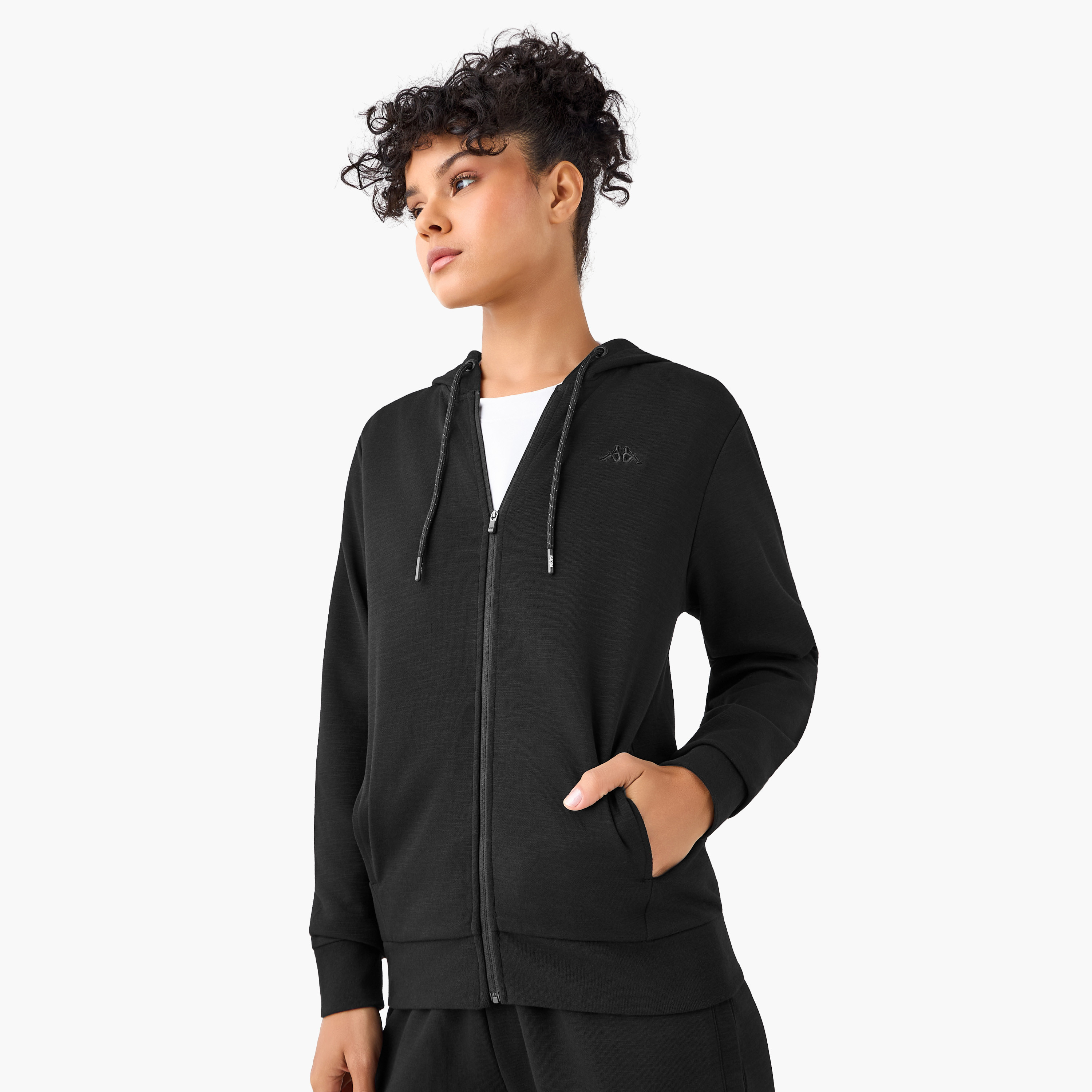 Kappa Women Zip Closure Hooded Sweatshirt