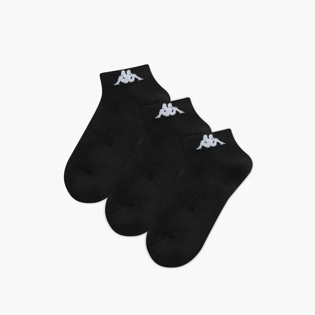 Set of 3 - Kappa Logo Print Ankle Length Socks with Antibacterial Protection