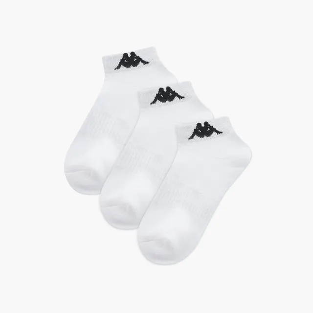 Set of 3 - Kappa Logo Print Ankle Length Socks with Antibacterial Protection