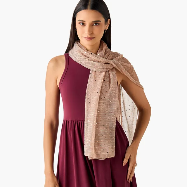 Scarf with Sequin Embellishment – image 2