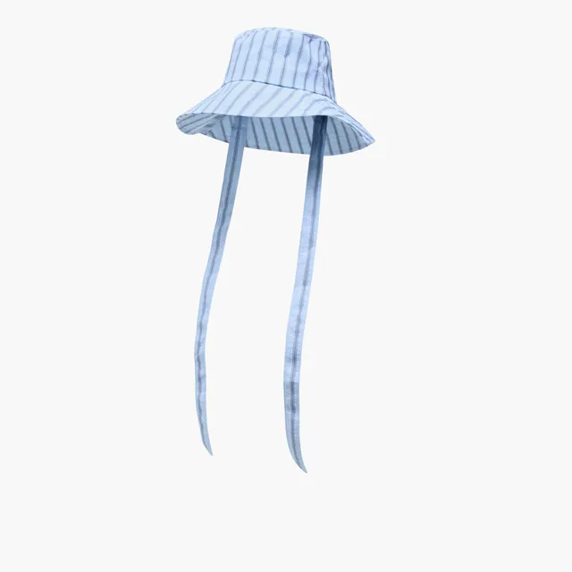 Tie-Up Striped Hat – image 3