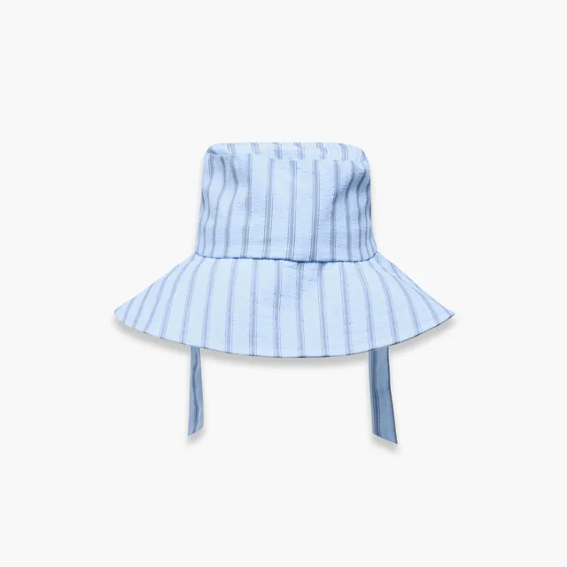 Tie-Up Striped Hat – image 4