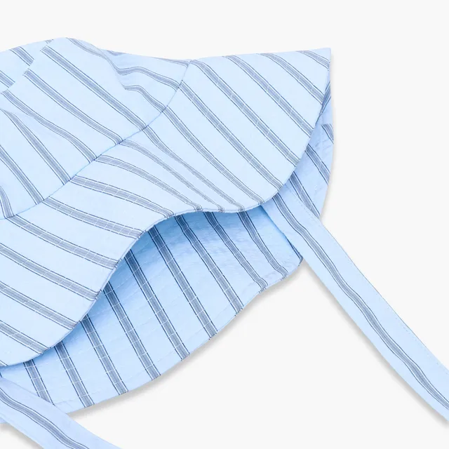 Tie-Up Striped Hat – image 7