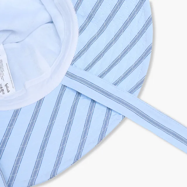 Tie-Up Striped Hat – image 8