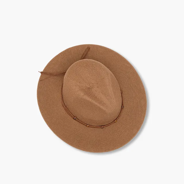 Beaded Straw Fedora Hat – image 5