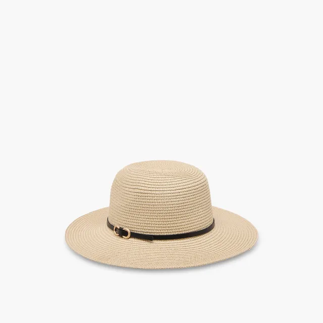 Straw Fedora Hat with Belt – image 3
