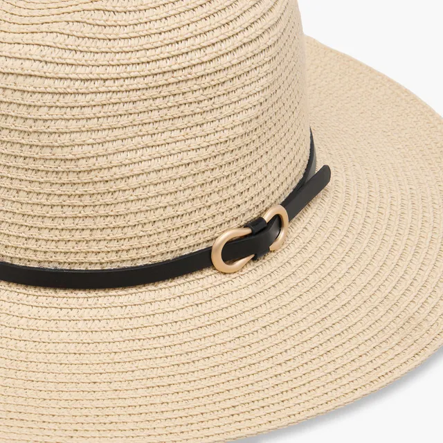Straw Fedora Hat with Belt – image 4