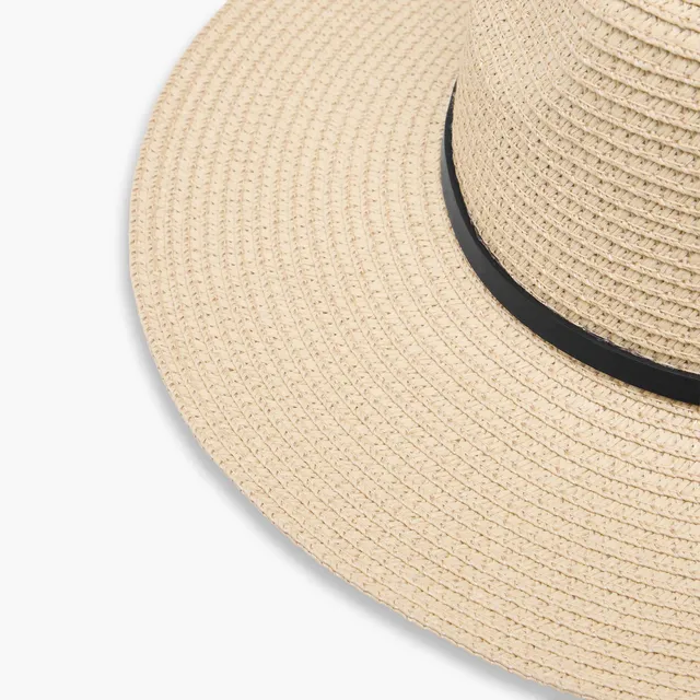 Straw Fedora Hat with Belt – image 5
