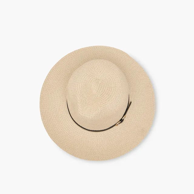 Straw Fedora Hat with Belt – image 6