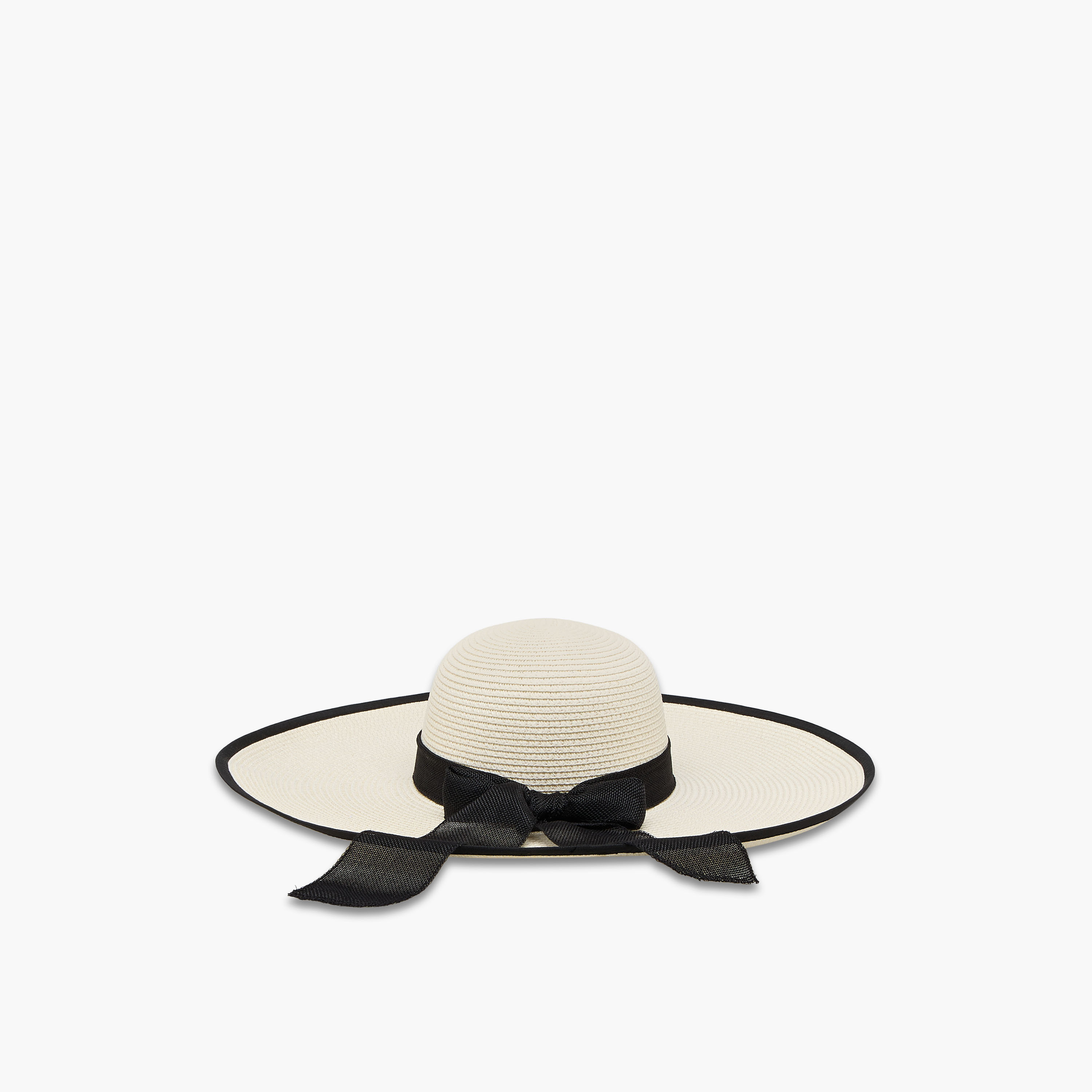 Wide Brim Hat, Contrast Bow
