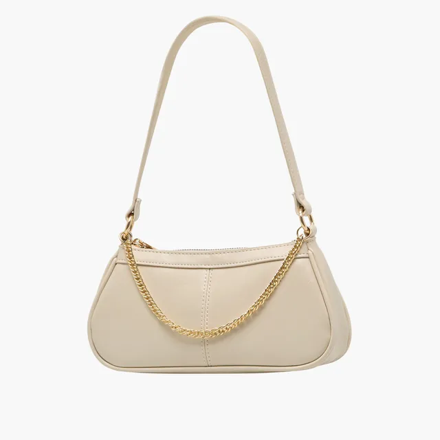 Chain Detail Shoulder Bag with Zip Closure – image 3