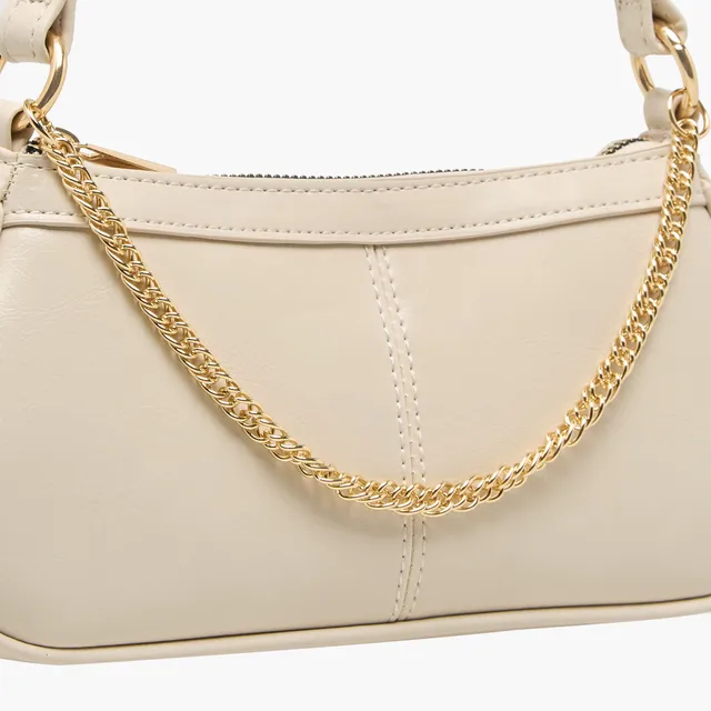 Chain Detail Shoulder Bag with Zip Closure – image 5