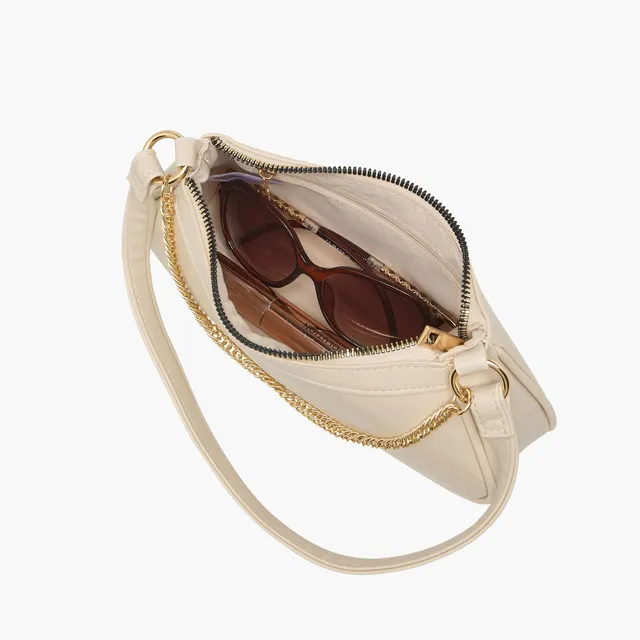 Chain Detail Shoulder Bag with Zip Closure – image 8
