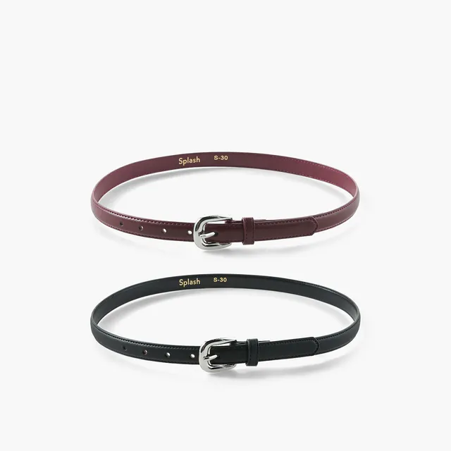 Set of 2 - Belt with Pin Buckle Closure