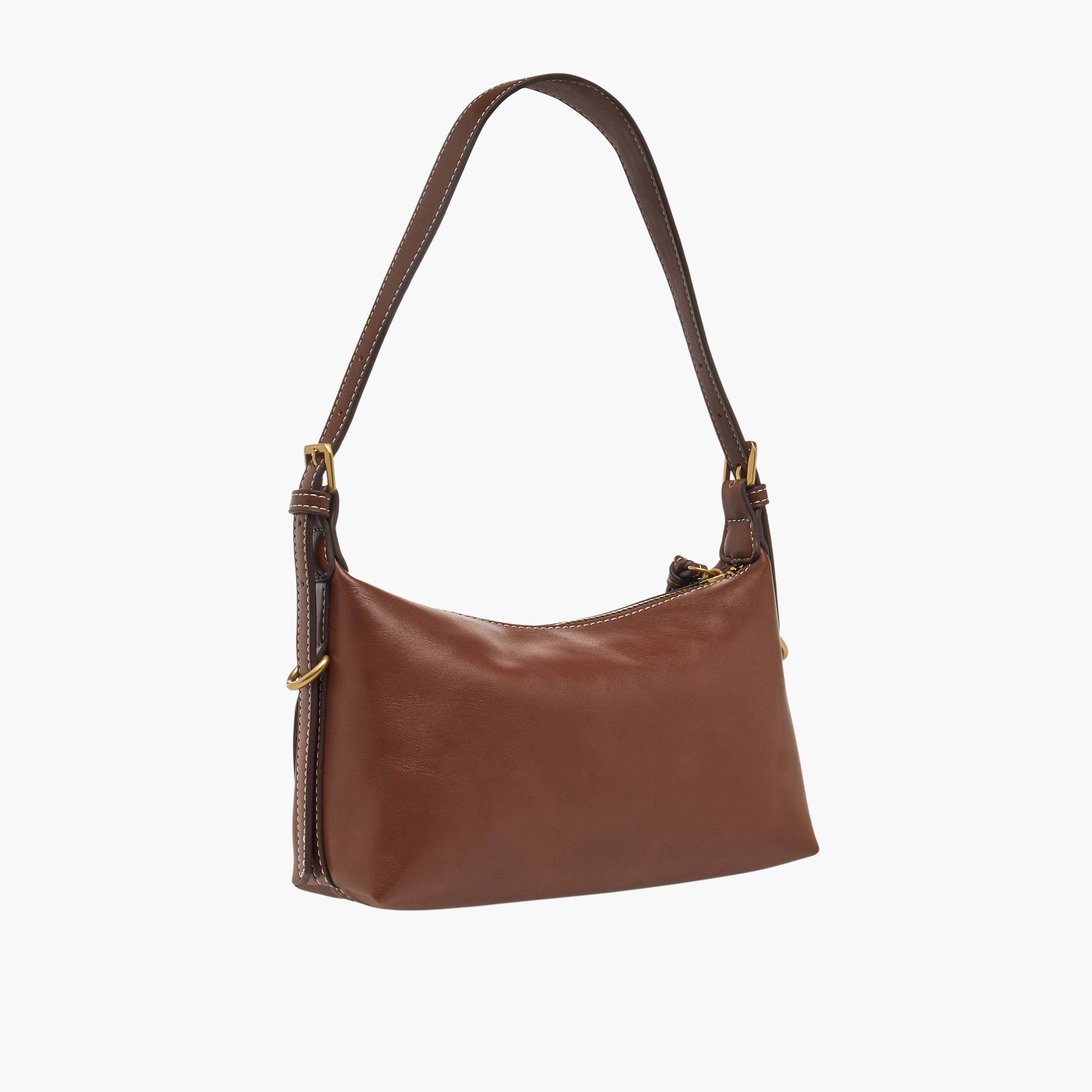 Pocket Detail Shoulder Bag with Zip Closure