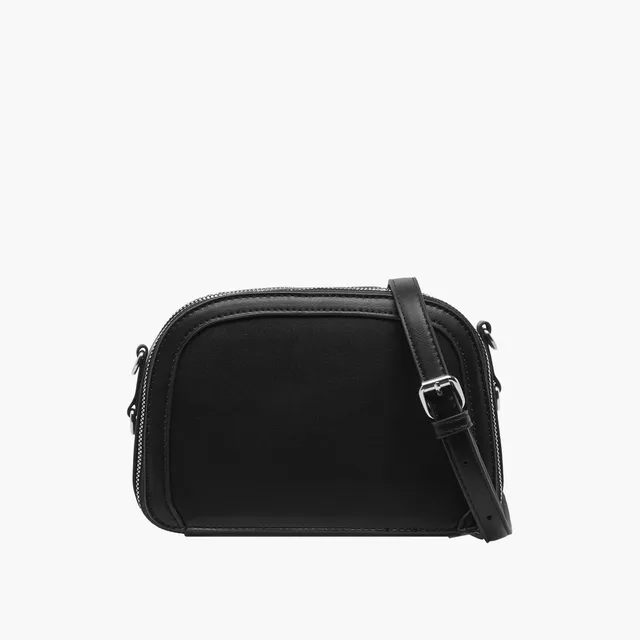 Panelled Crossbody Bag with Detachable Strap