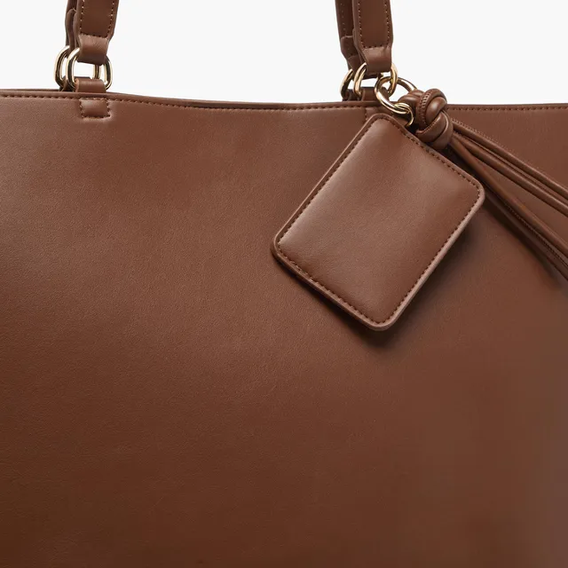 Tassel Detail Tote Bag with Button Closure – image 5