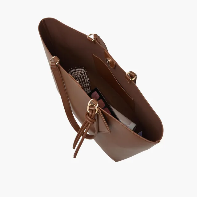 Tassel Detail Tote Bag with Button Closure – image 8