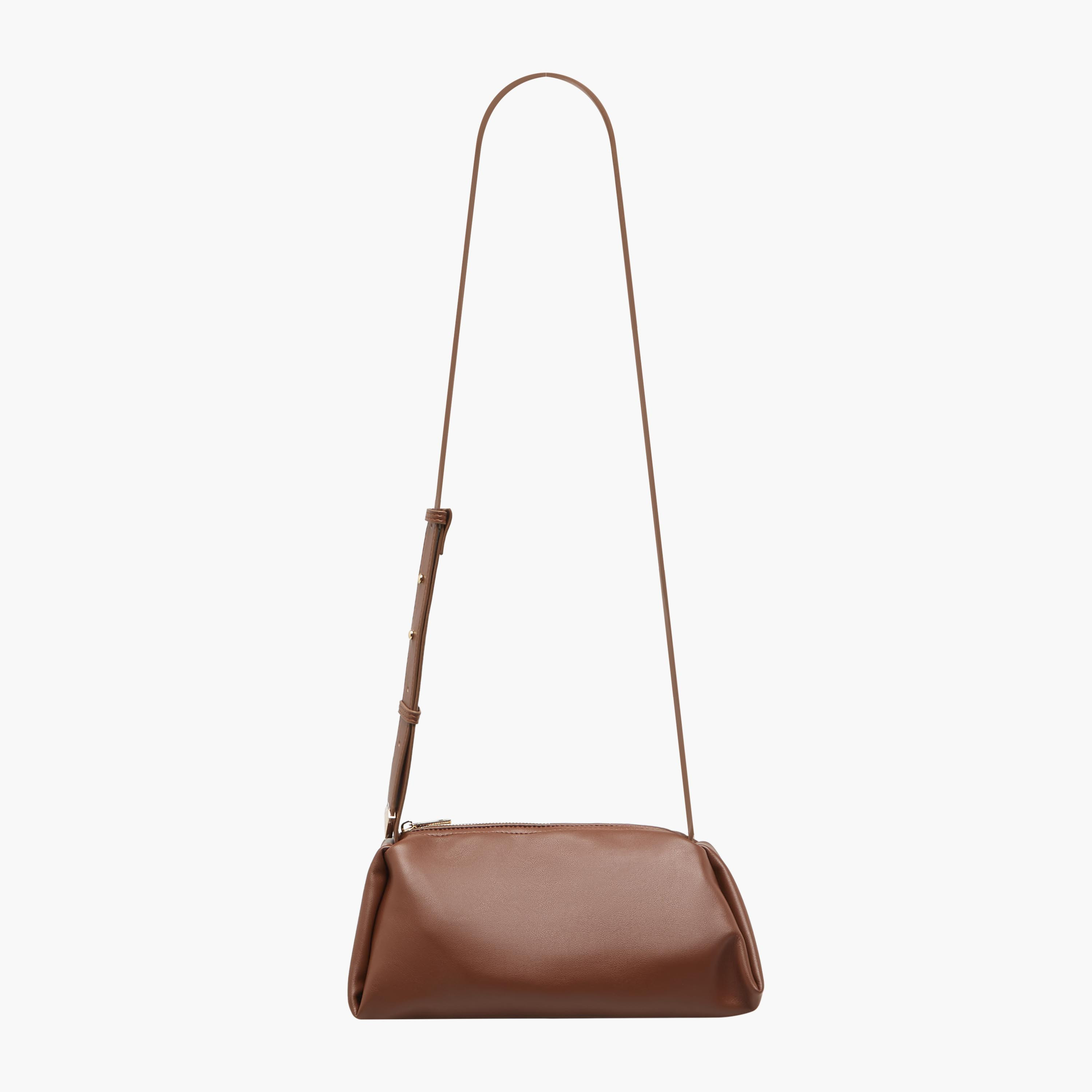 Ruched Crossbody Bag with Adjustable Strap