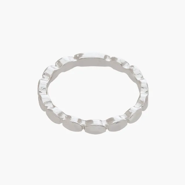 Set of 6 - Gloo Silver Tone Ring with Embellishments – image 9