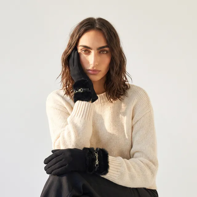 Fur Trim Gloves – image 2