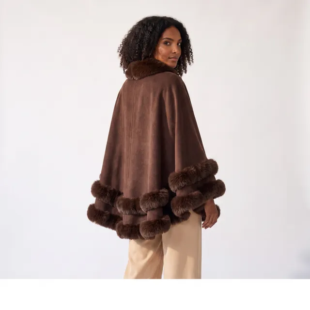 Cape with Fur Trim – image 3