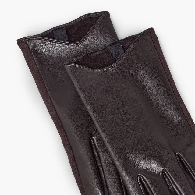 Panelled Suede Gloves – image 3