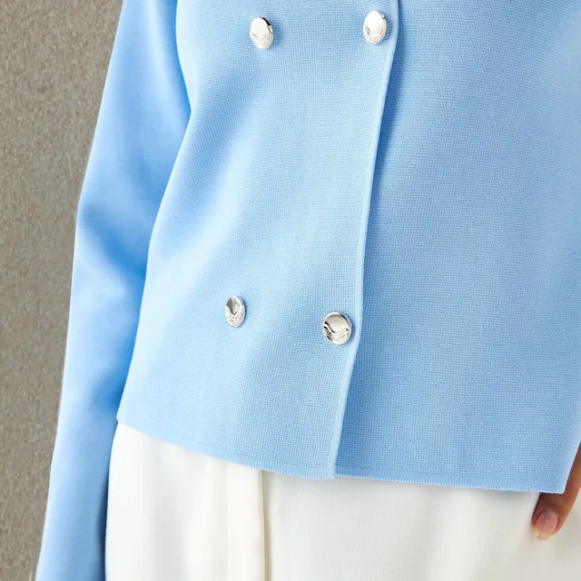 Regular Fit Button Detail Round Neck Cardigan – image 4