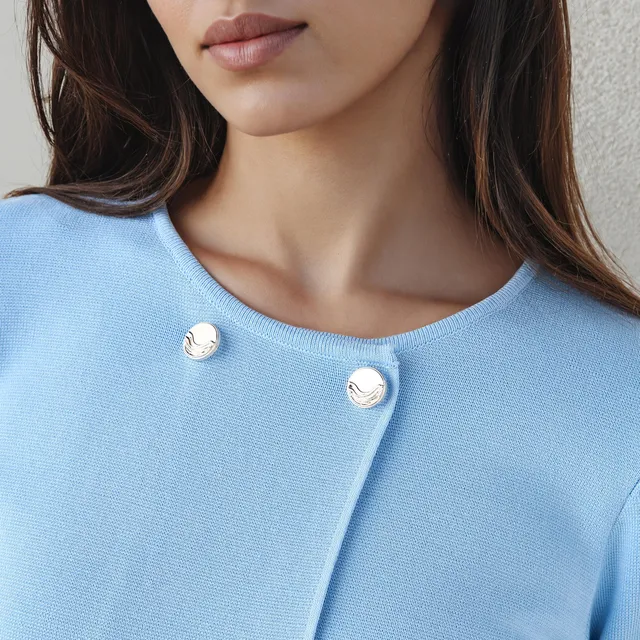 Regular Fit Button Detail Round Neck Cardigan – image 5