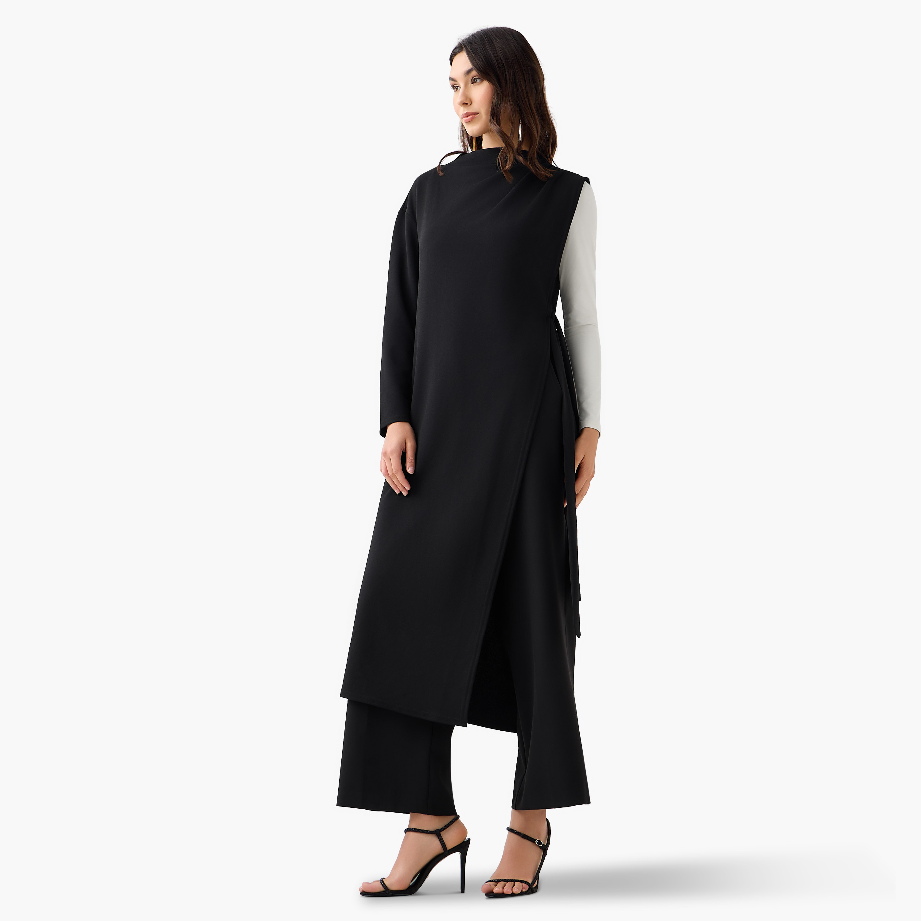 Regular Fit Longline Top with T-shirt