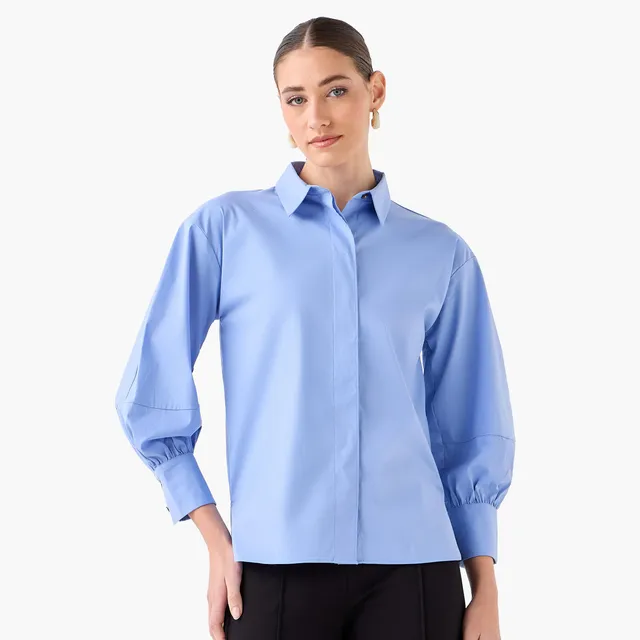 Relaxed Fit Shirt with Concealed Placket – image 4