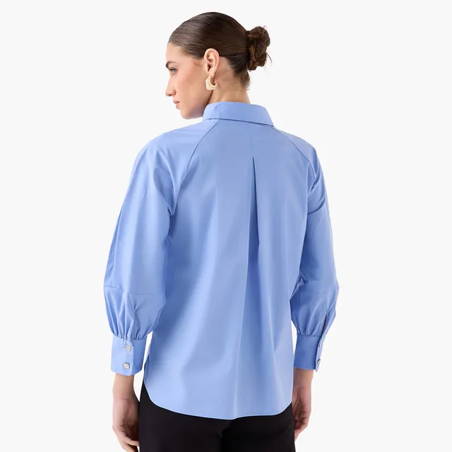 Relaxed Fit Shirt with Concealed Placket – image 6