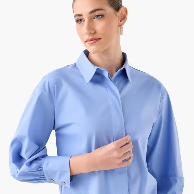 Relaxed Fit Shirt with Concealed Placket – image 7